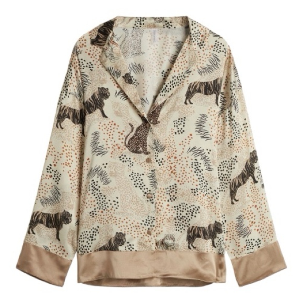 INTIMISSIMI Tiger Night Satin Blouse